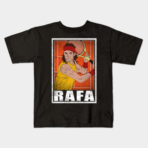 Agassi Tennis Player Hero Vintage Rafa Kids T-Shirt by TEEWEB